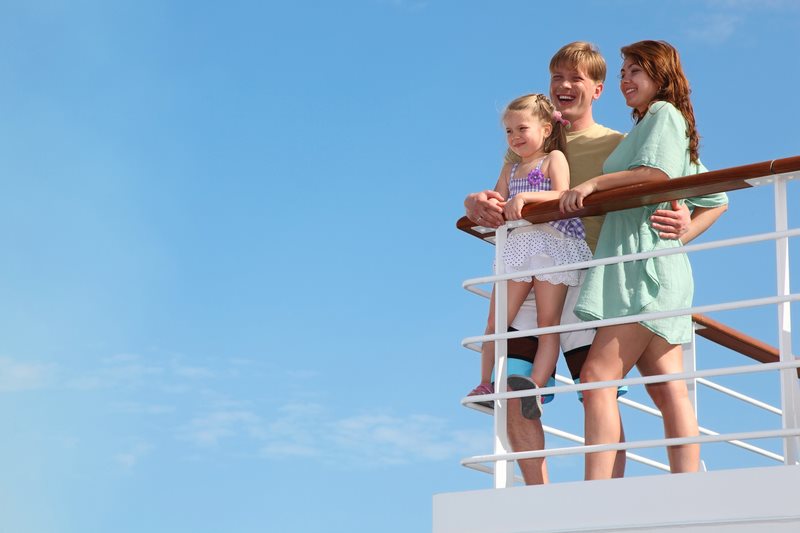 A family enjoying a cruise vacation